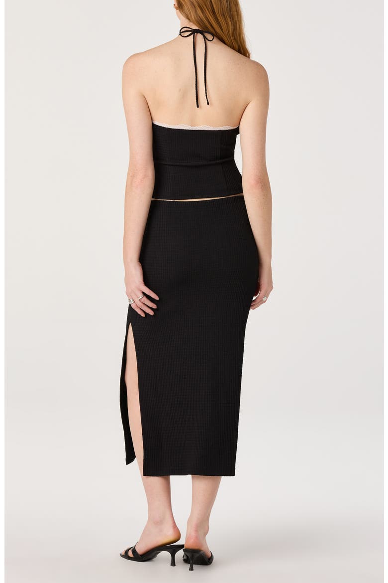 Milana Rib Midi Skirt, Alternate, color, BLACK