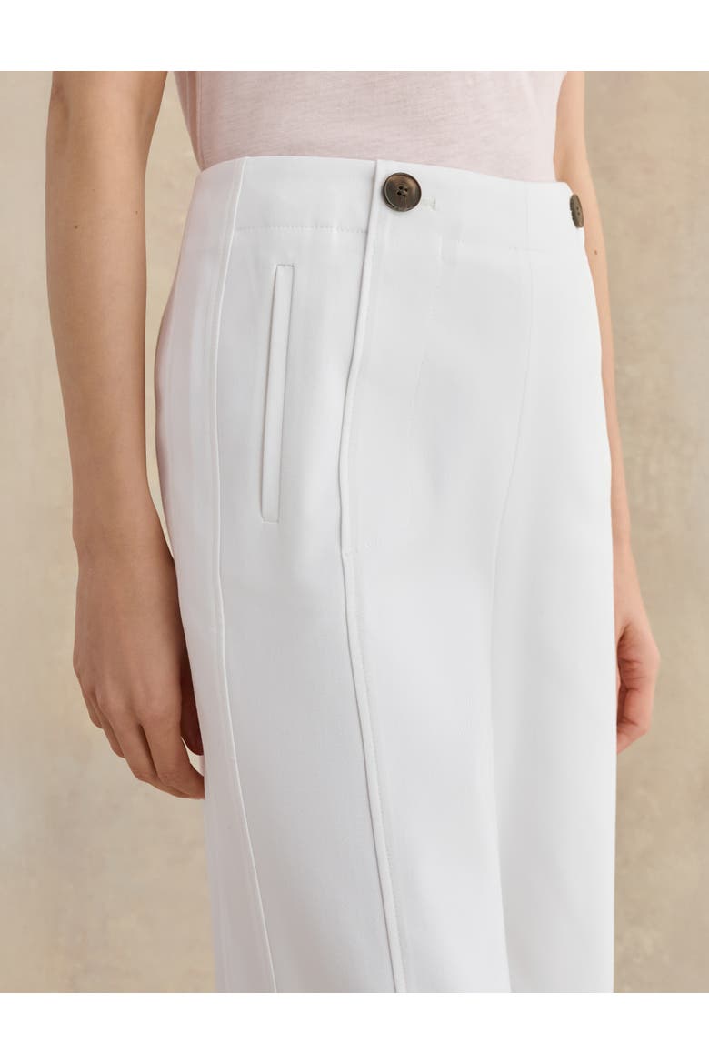 Kimmi High Rise Culotte Trousers, Alternate, color, White