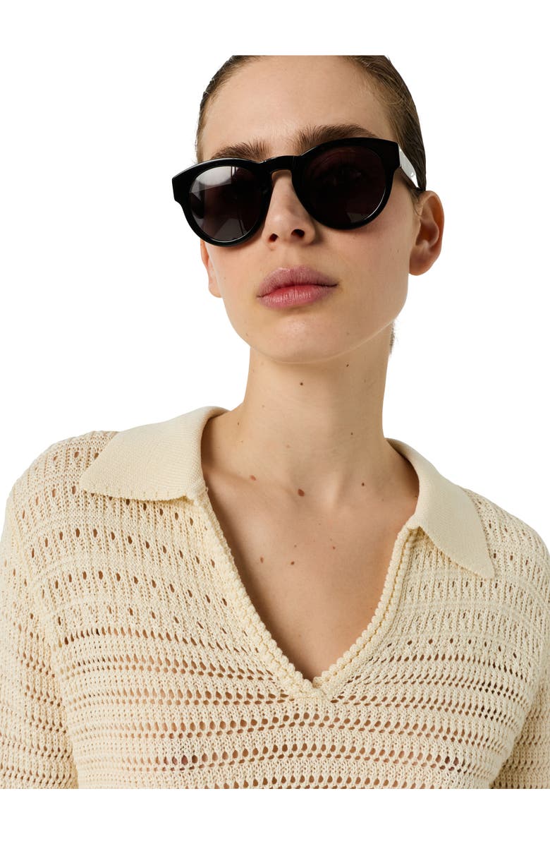 GERARD DAREL Lalya 3/4 Sleeve V-Neck Knit Top, Alternate, color, Ecru