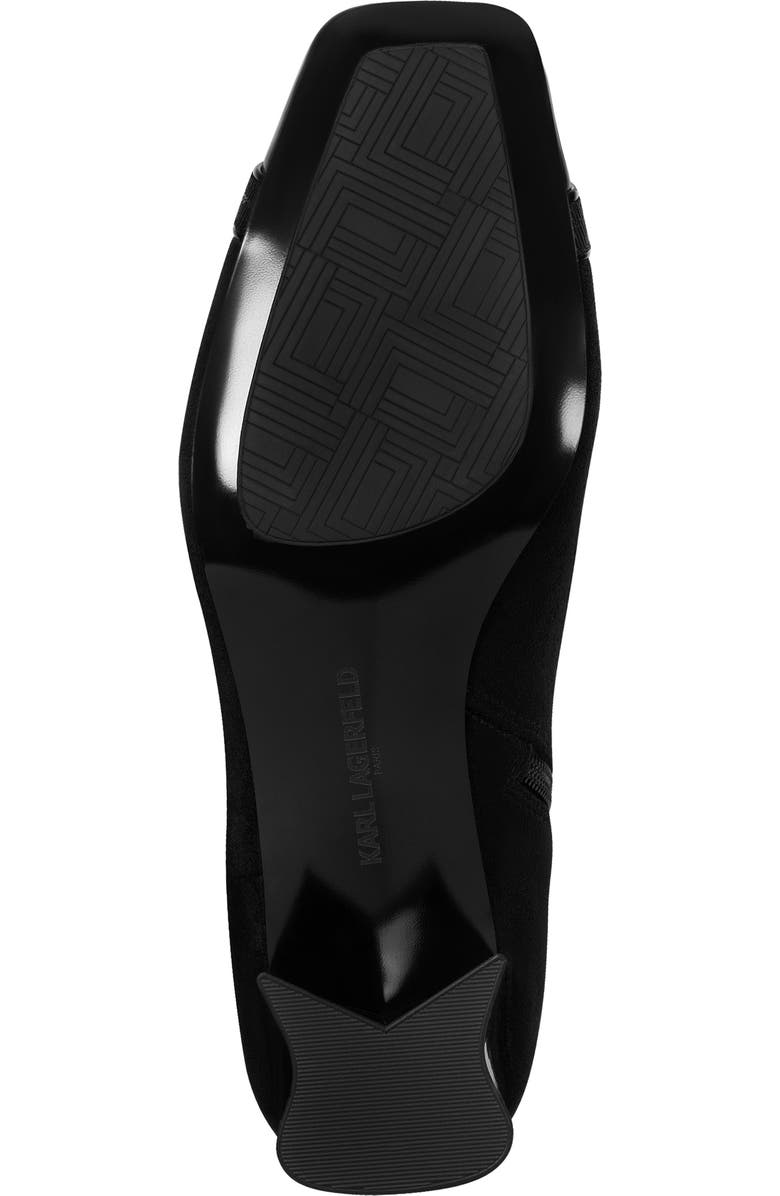 KARL LAGERFELD PARIS Shivon Knee High Cap Toe Boot, Alternate, color, Black