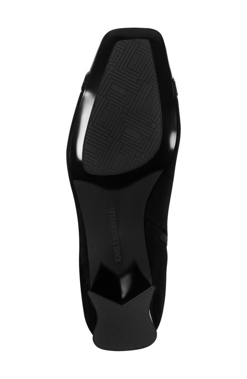 Karl Lagerfeld Paris Shivon Knee High Cap Toe Boot In Black