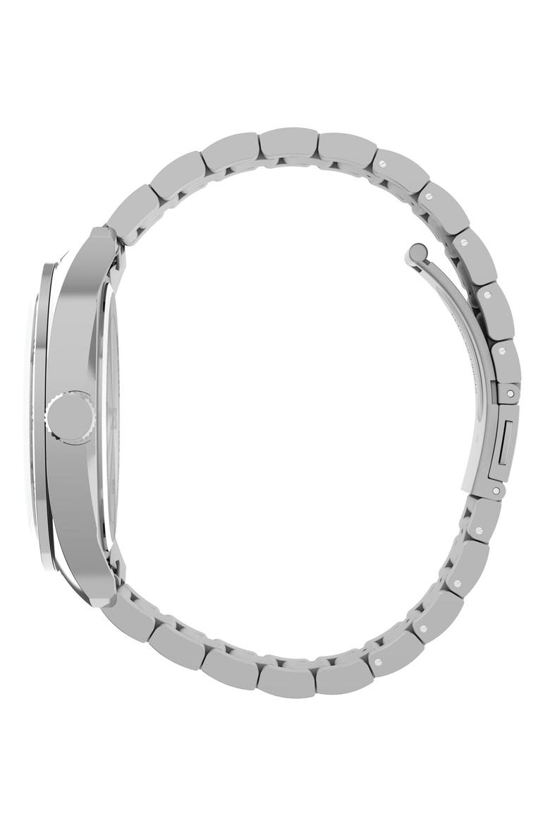Three-Hand Two-Tone Stainless Steel Watch, Alternate, color, SILVER