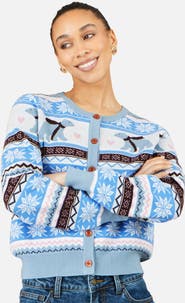Yumi Polar Bear Fairisle Cardigan