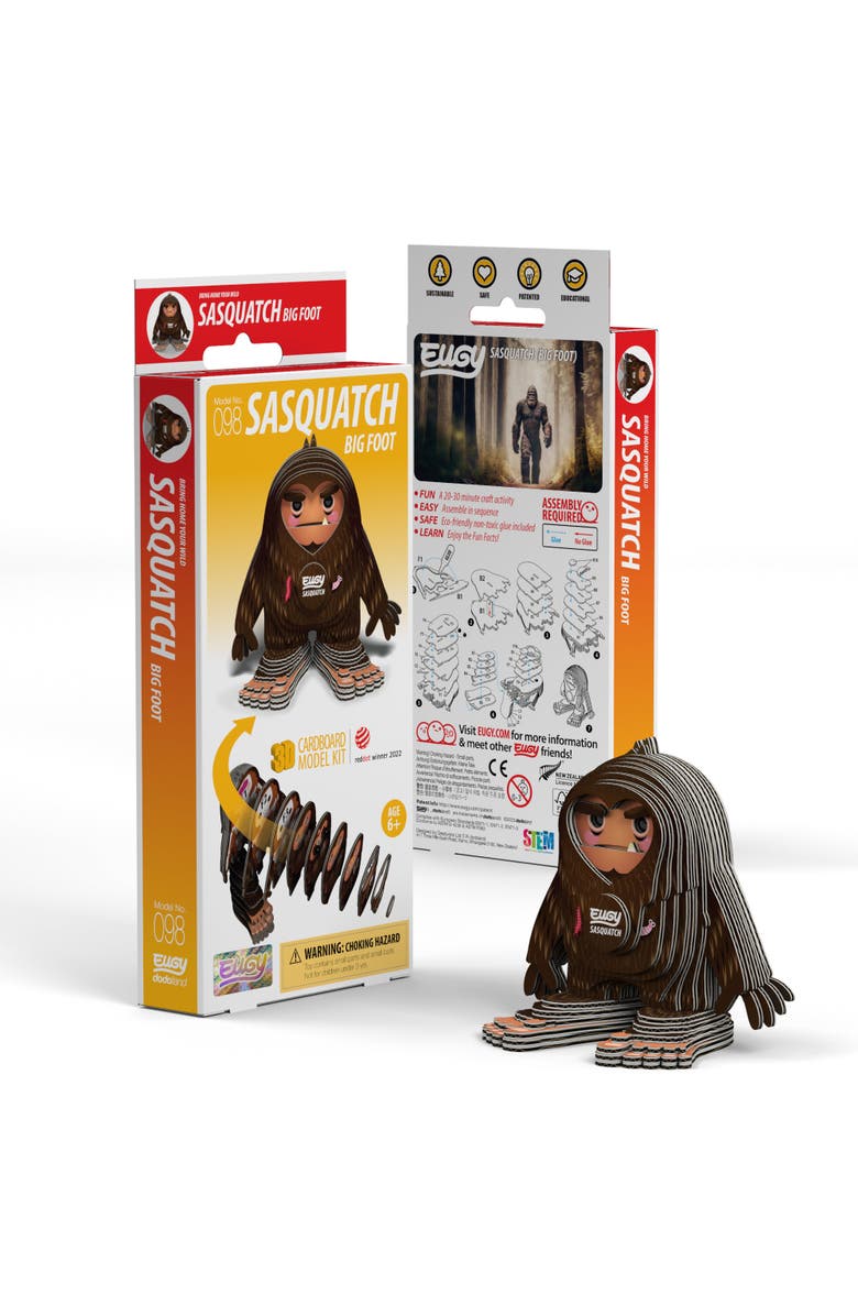 Eugy Puzzles Sasquatch 3D Puzzle, Main, color, NO COLOR