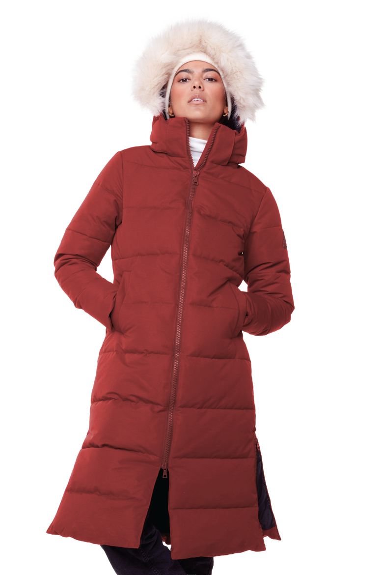 KLUANE - Vegan Down Ultra Long Winter Parka, Main, color, RED