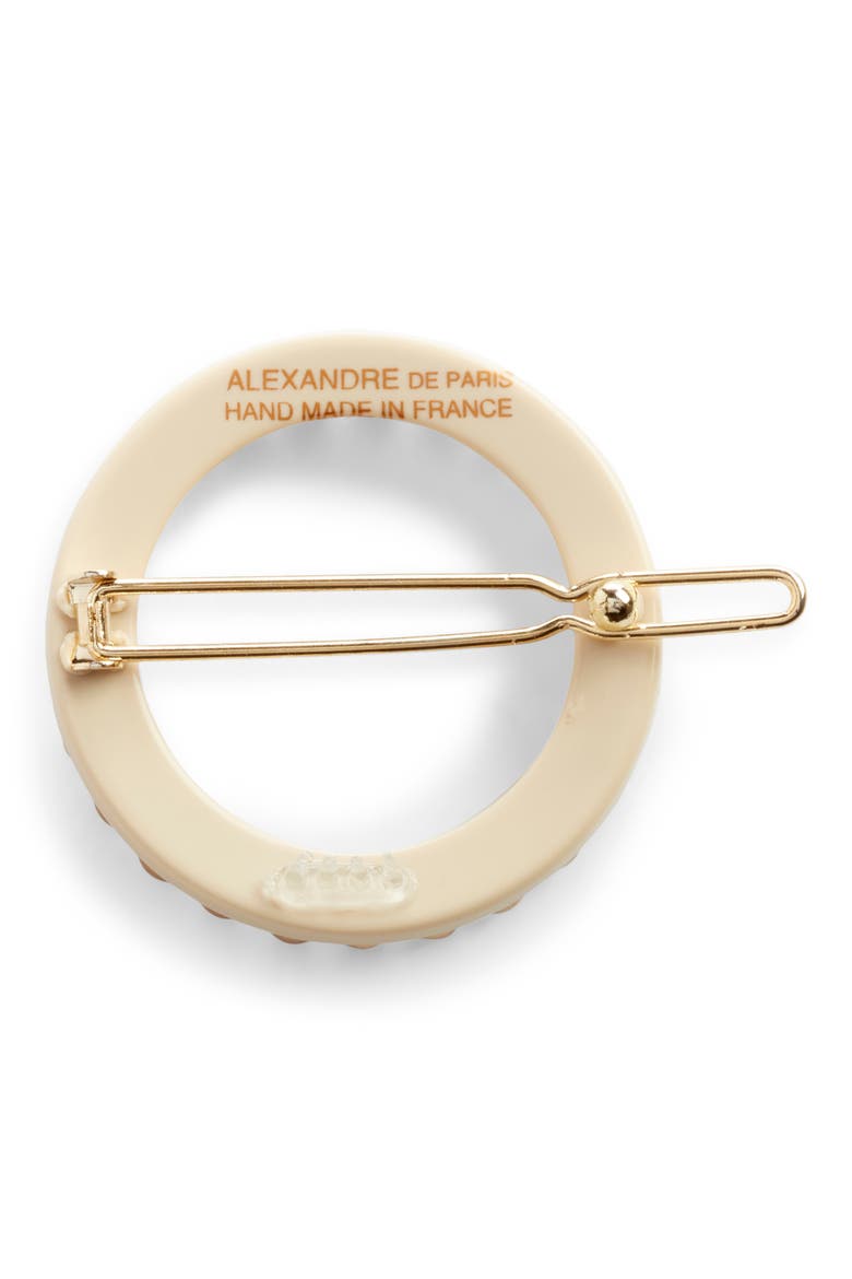 Circle Side Barrette, Alternate, color, BEIGE