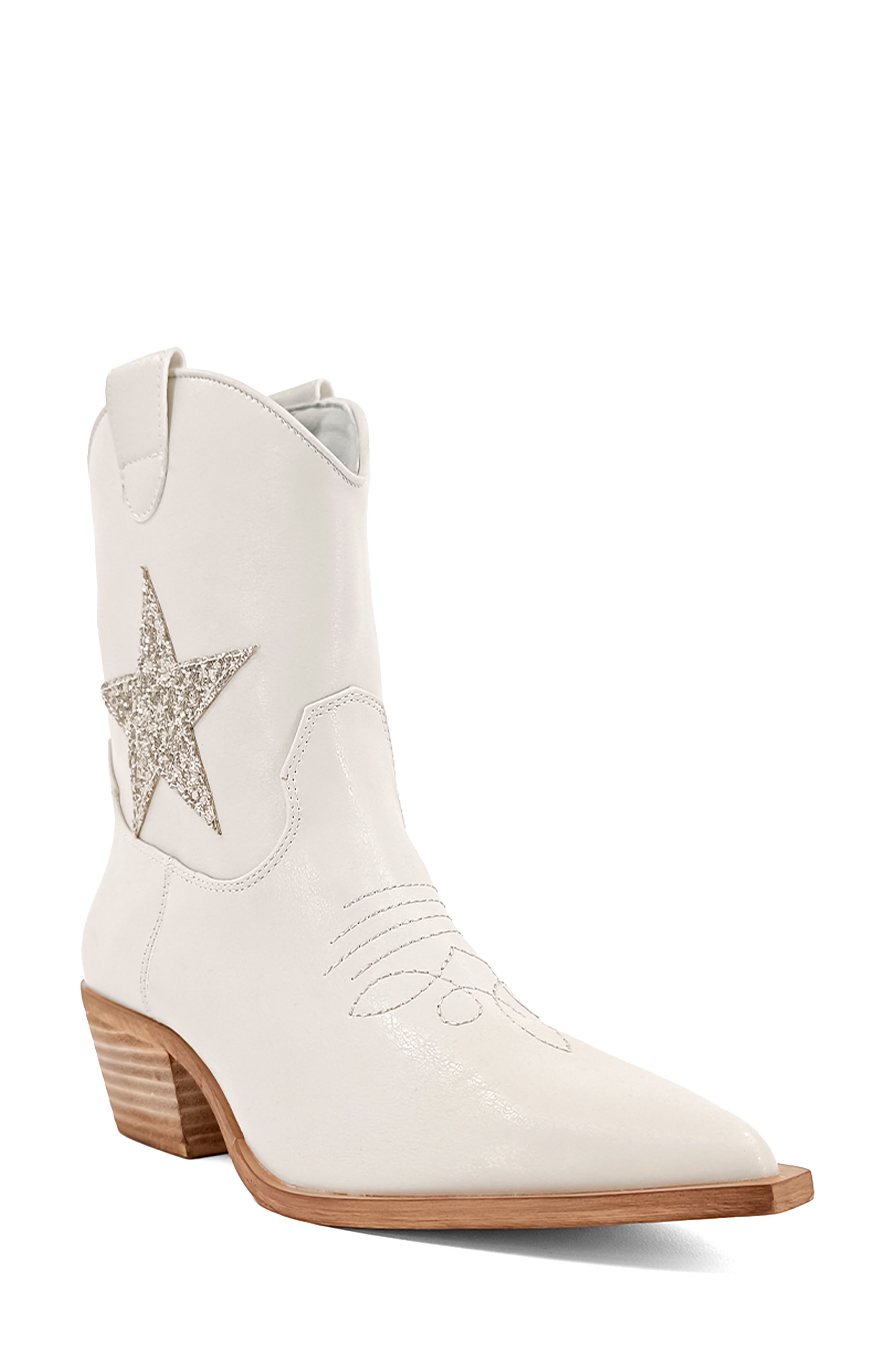 SHUSHOP Zurich Western Boot, Main, color, Pearl