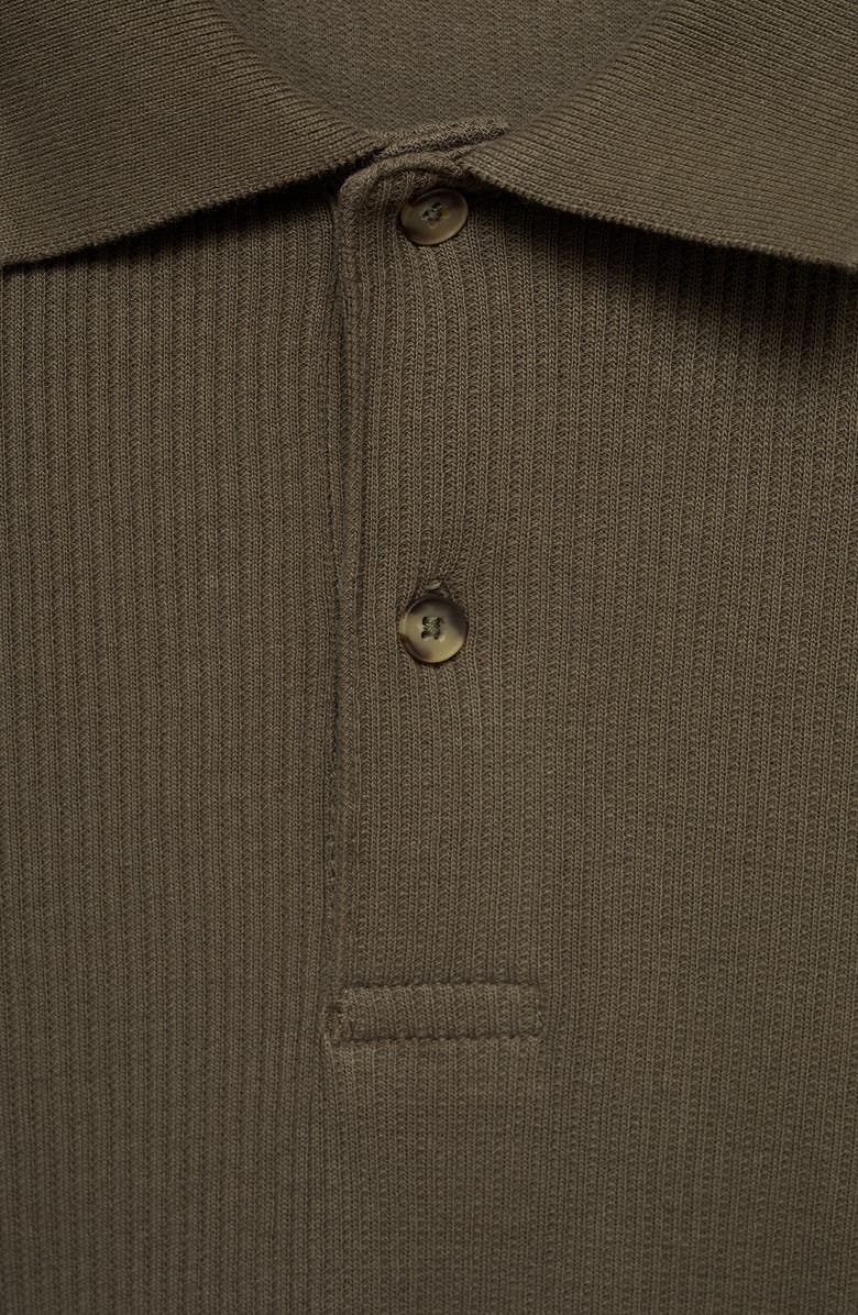 MANGO Regular Fit Rib Cotton Polo, Alternate, color, 