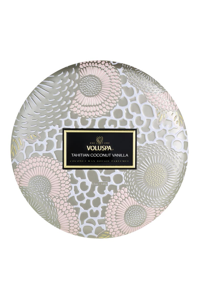 Tahitian Coconut Vanilla 3-Wick Tin Candle, Alternate, color, Tahitian Coconut