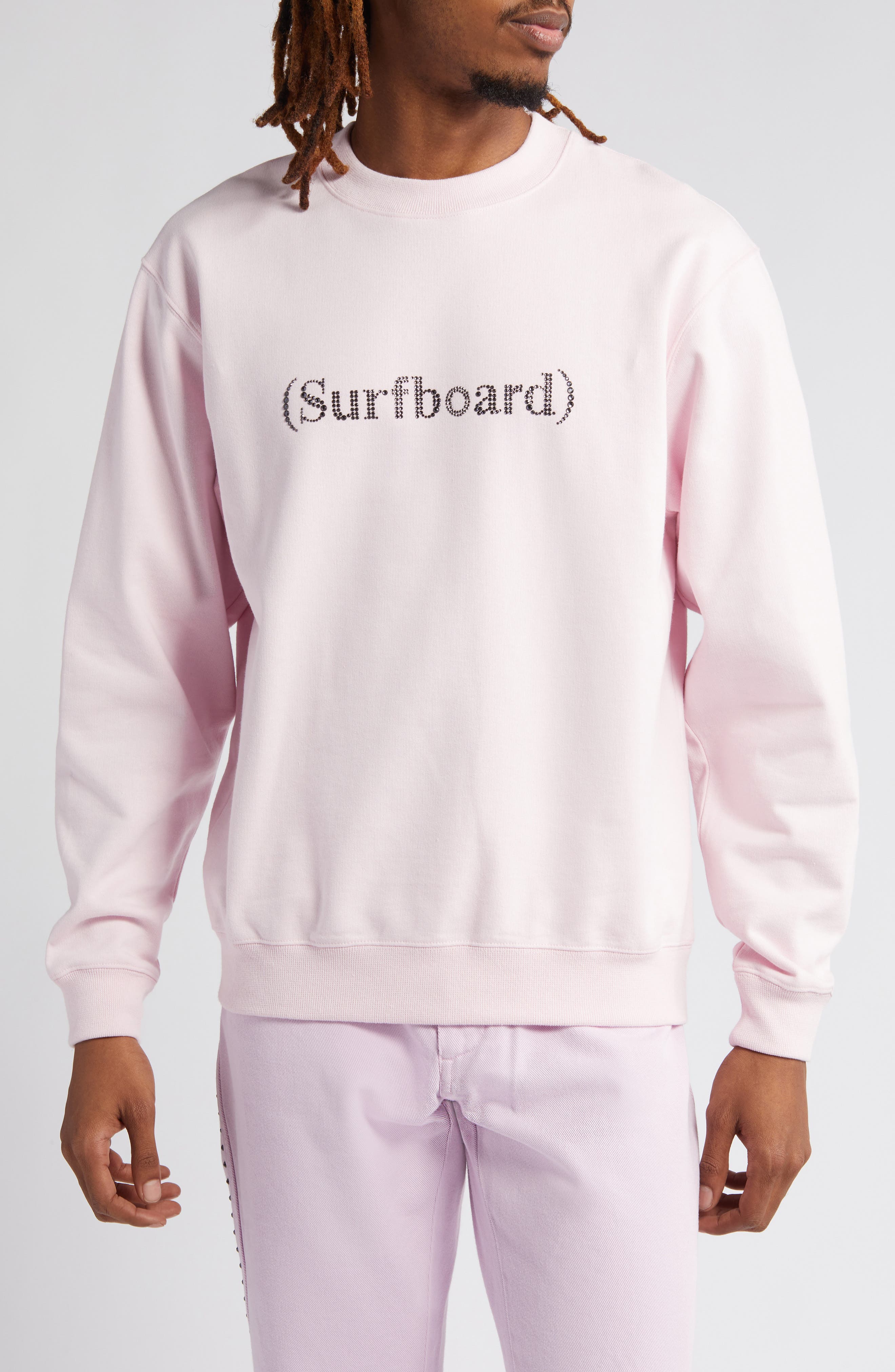 Mer Swarovski® Crystal Embellished Fleece Sweatshirt (Nordstrom