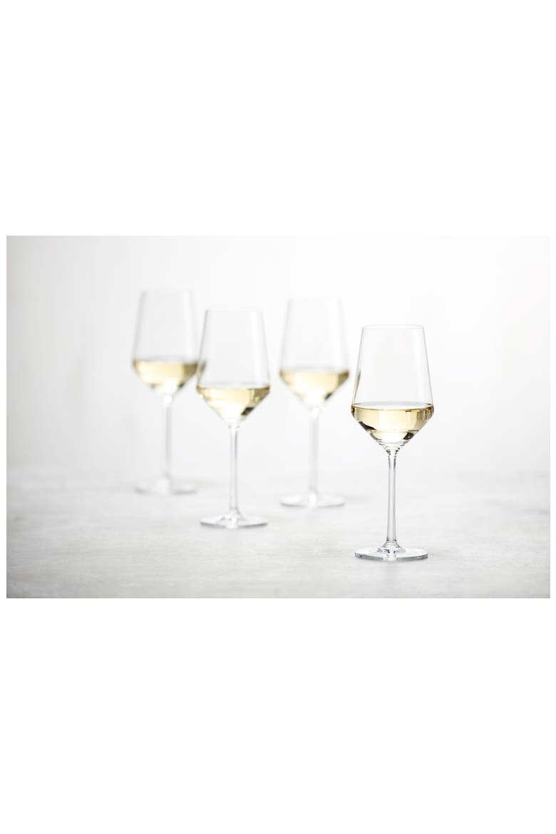 Pure Set of 8 Red & White Wine Glasses, Alternate, color, CLEAR