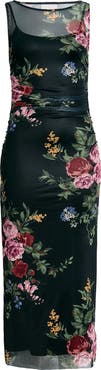 Reformation Benson Floral Mesh Dress