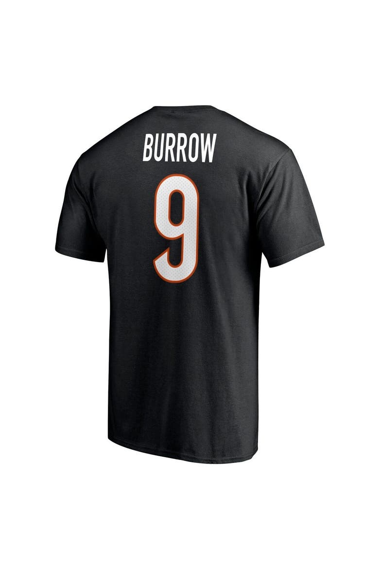 Men's Fanatics Branded Joe Burrow Black Cincinnati Bengals Player Icon Name & Number T-Shirt, Alternate, color, BLACK