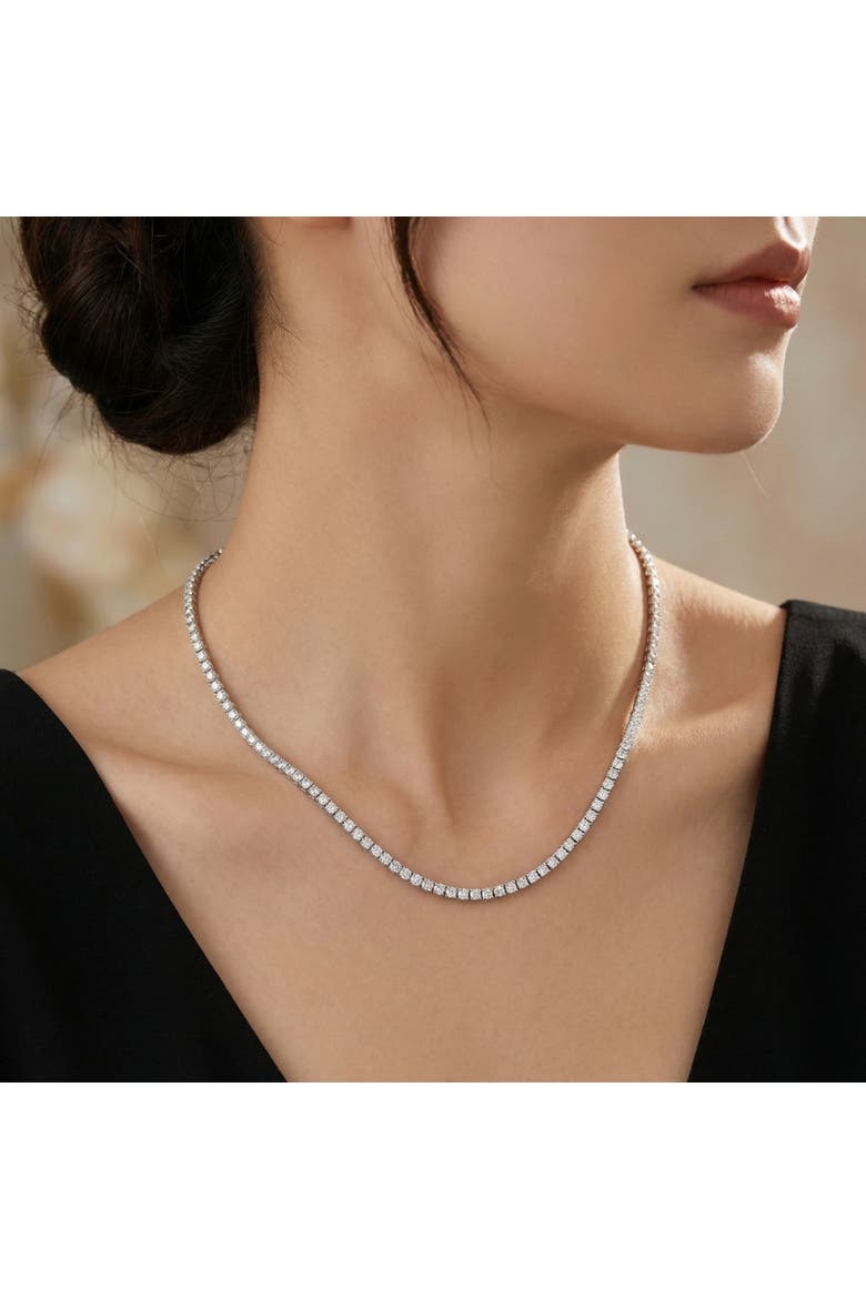 10Ct TW Lab Grown Diamond Tennis Necklace 14K Gold 18", Alternate, color, 14k White Gold