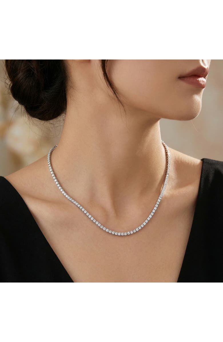 Bliss Diamond 10Ct TW Lab Grown Diamond Tennis Necklace 14K Gold 18", Alternate, color, 14K White Gold