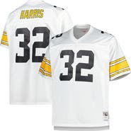Mitchell & Ness Men's Mitchell & Ness Franco Harris White Pittsburgh Steelers Big & Tall 1976 Retired Player Replica Jersey