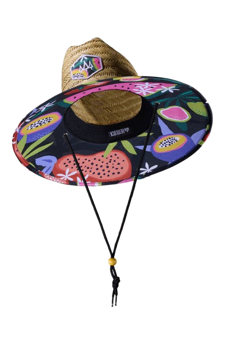Hemlock Blend Straw Lifeguard Hat, Alternate, color, Fruit