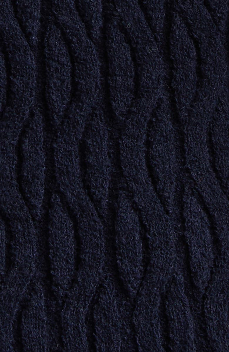 EENK Contrast Trim Pointelle Cable Knit Camisole, Alternate, color, Navy