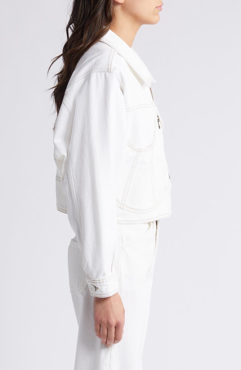 FRAME Heart Crop Denim Jacket, Alternate, color,