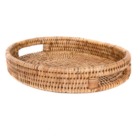 Artifacts Rattan Oval Vanity Tray