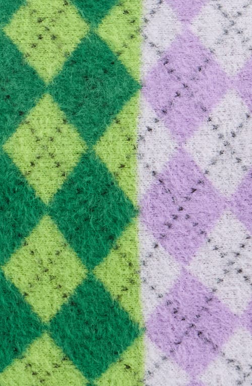 Cotton Emporium Kids' Geo Print Crewneck Sweater In Green