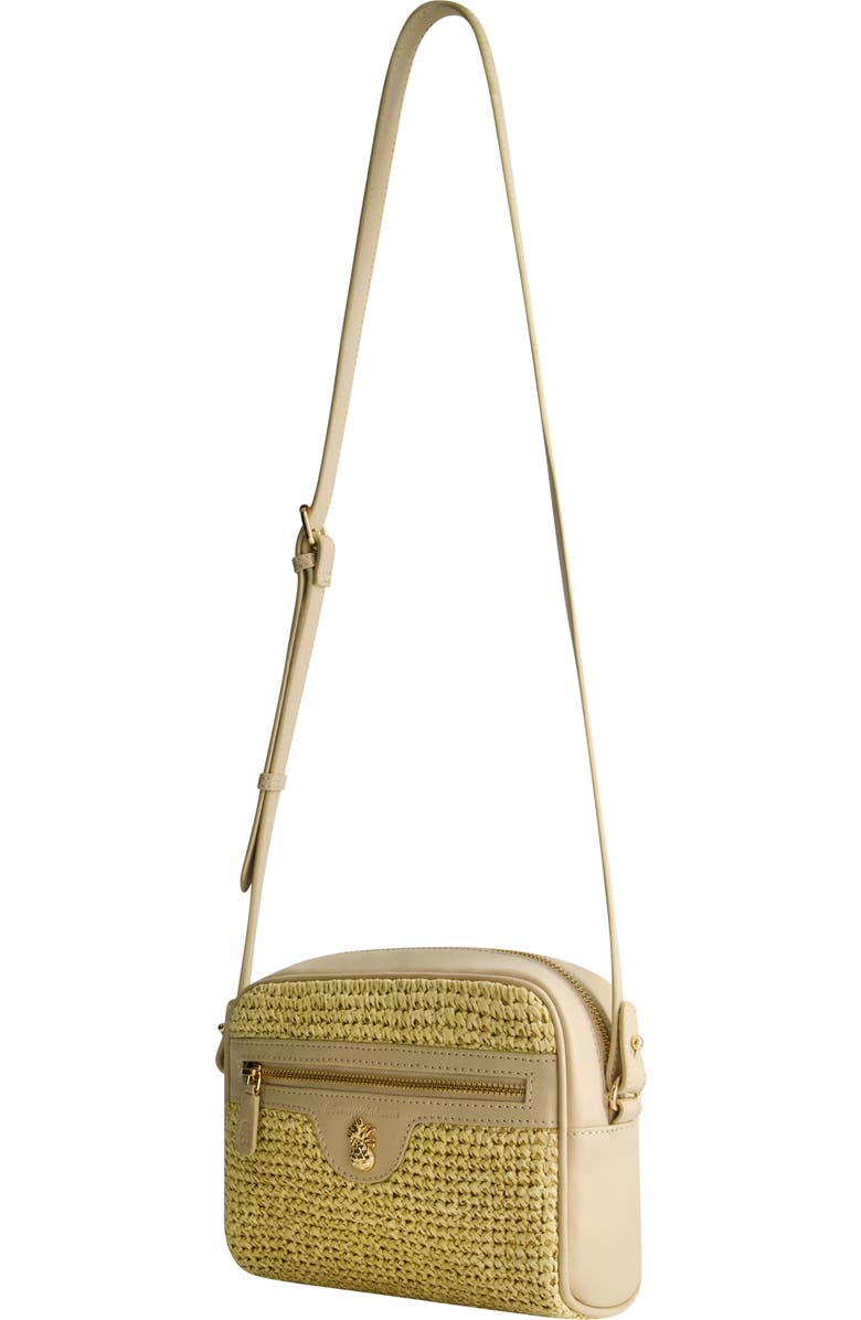 Tommy Bahama Soft Straw Camera Bag, Alternate, color, Tan