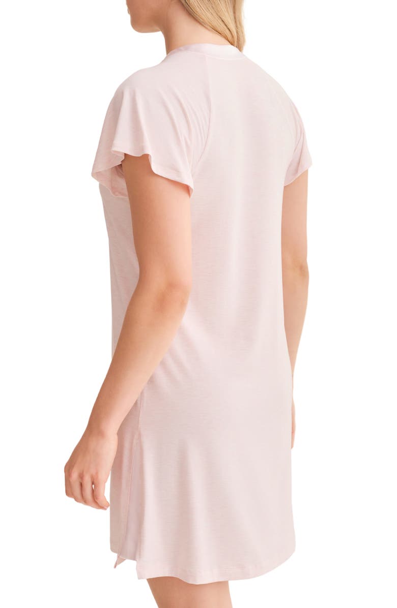 Fleur't Flutter Sleeve Sleep Shirt, Alternate, color, Strawberry Whip