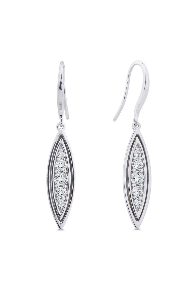 Deco Earrings, Main, color, Silver
