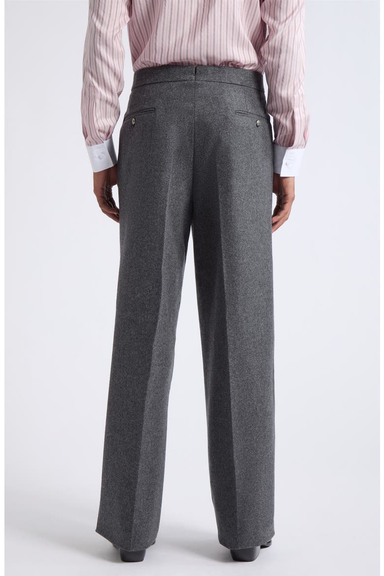 Flat Front Wool & Cashmere Felt Trousers, Alternate, color, GREY