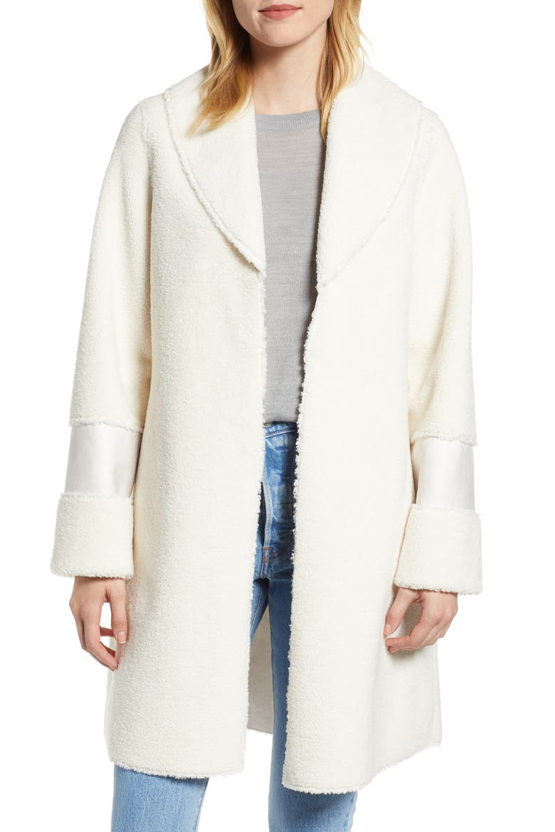 Faux Shearling Coat, Main, color, IVORY