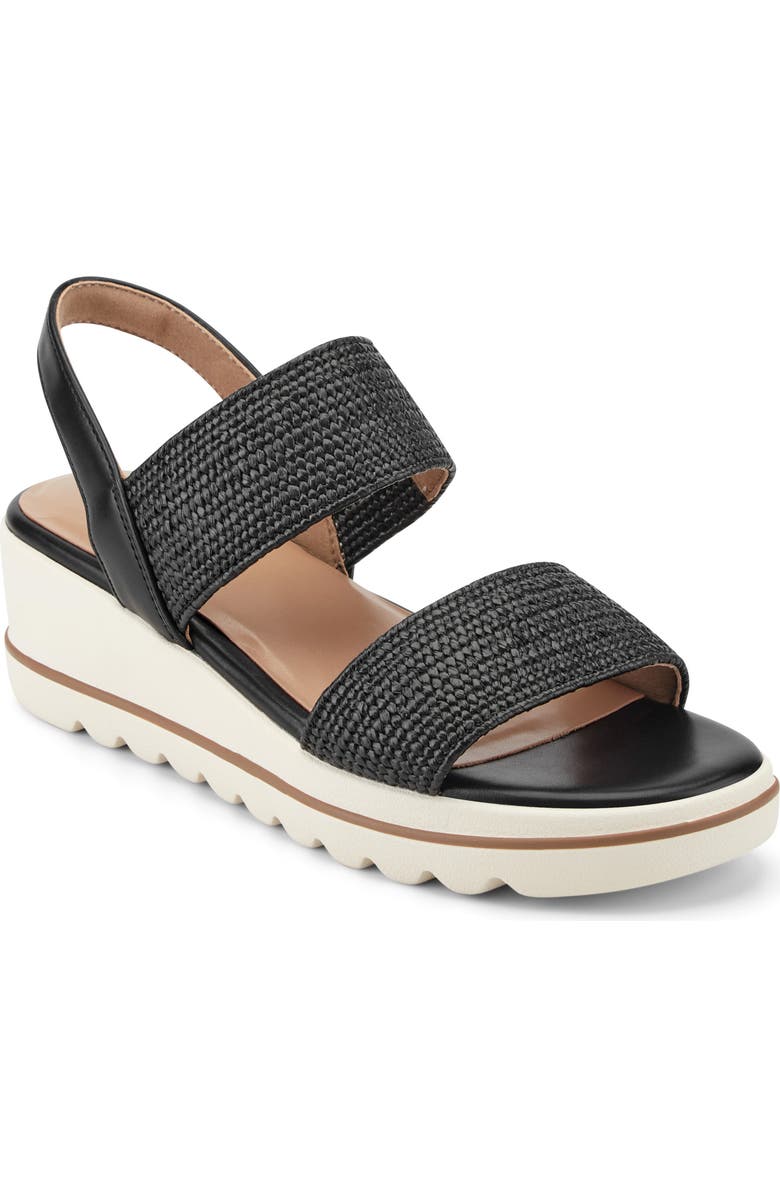 Easy Spirit Sanna Wedge Sandal, Main, color, Black