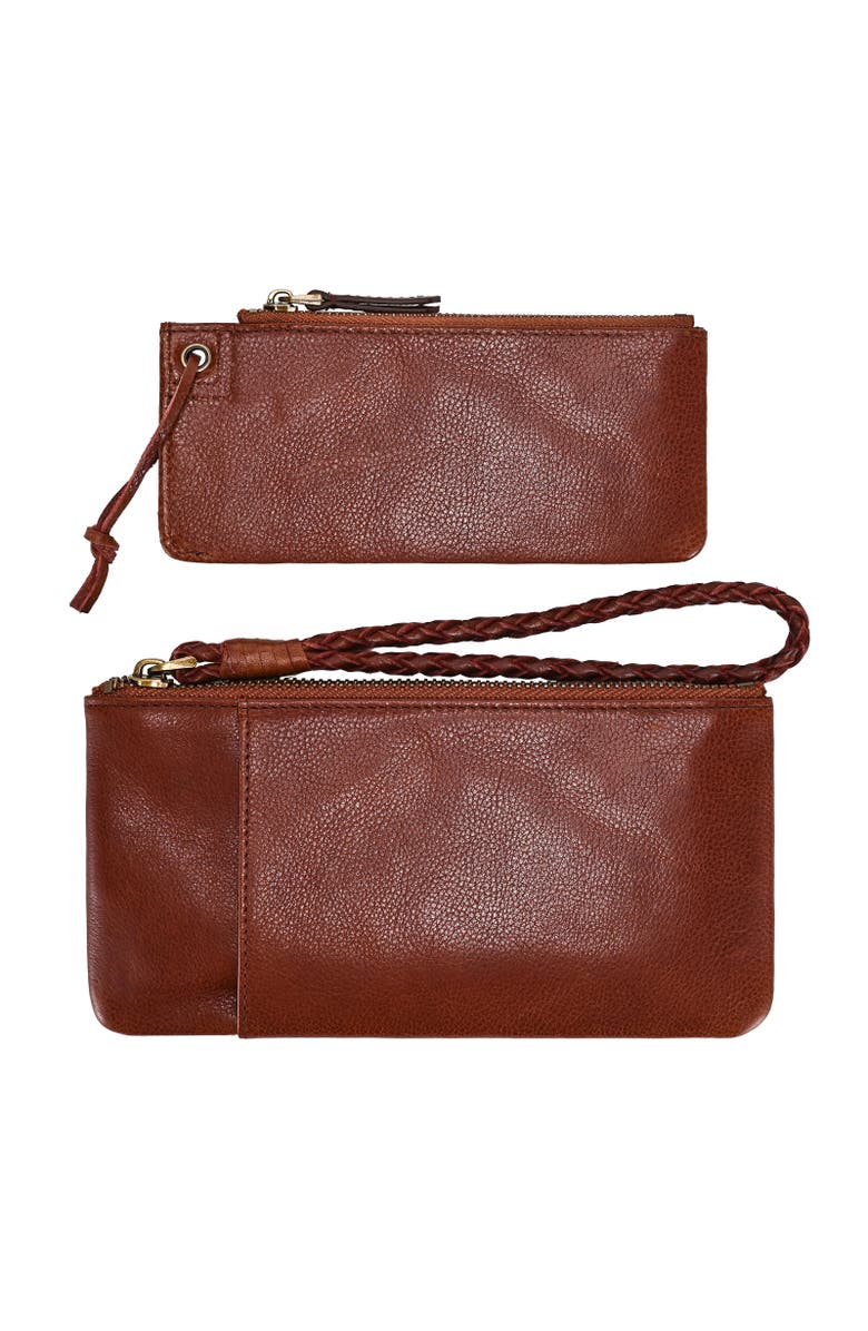 OLD TREND Marigold Genuine Leather Modular RFID Zip Wallet, Alternate, color, Brown