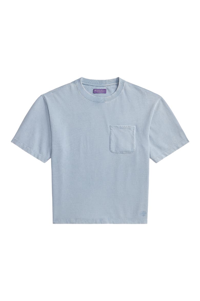 Oversize Vintage Cotton Jersey Pocket T-Shirt, Alternate, color, BLUE