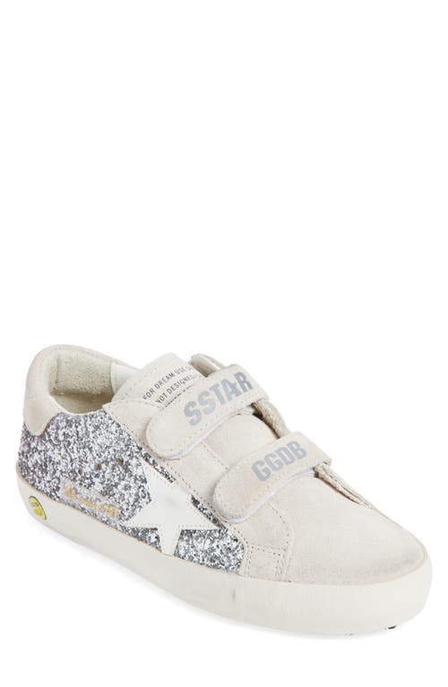Golden Goose Kids' Old School Glitter Low Top Sneaker In White
