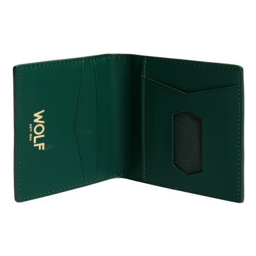 Wolf Signature Id Card Case In Green