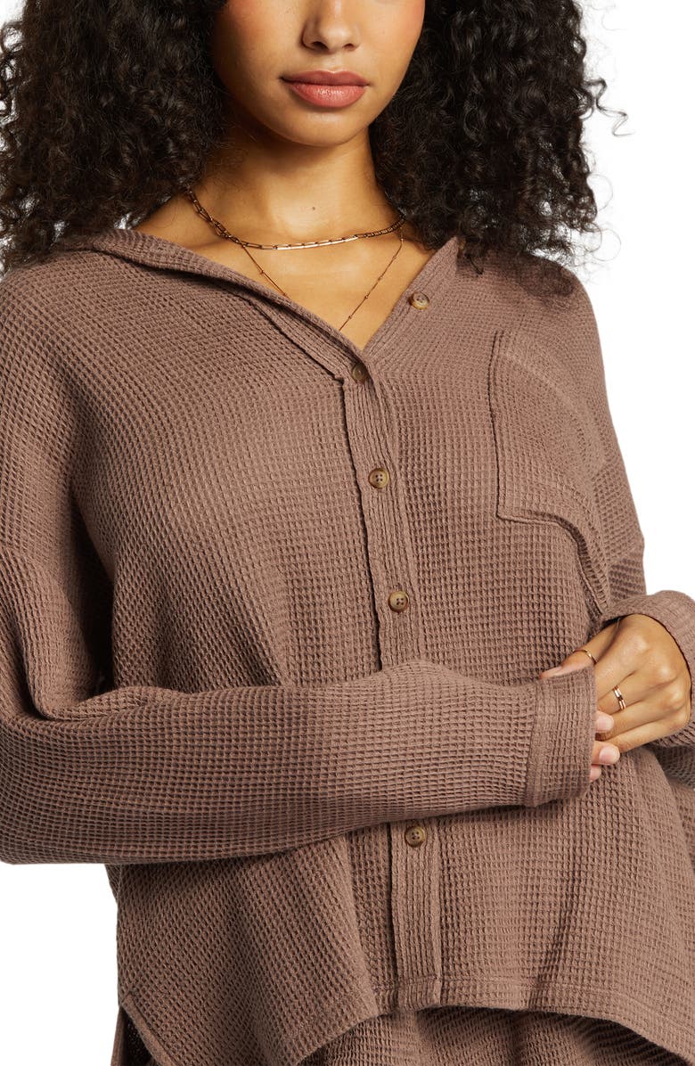 Billabong Odyssey Waffle Knit Oversize Shacket, Alternate, color, 