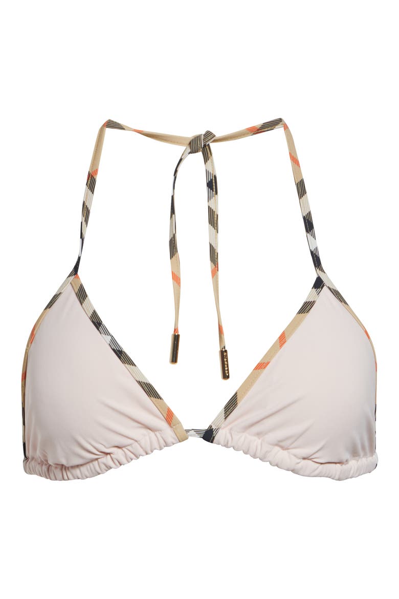 Mata Check Trim Sting Bikini Top, Alternate, color, BOUQUET