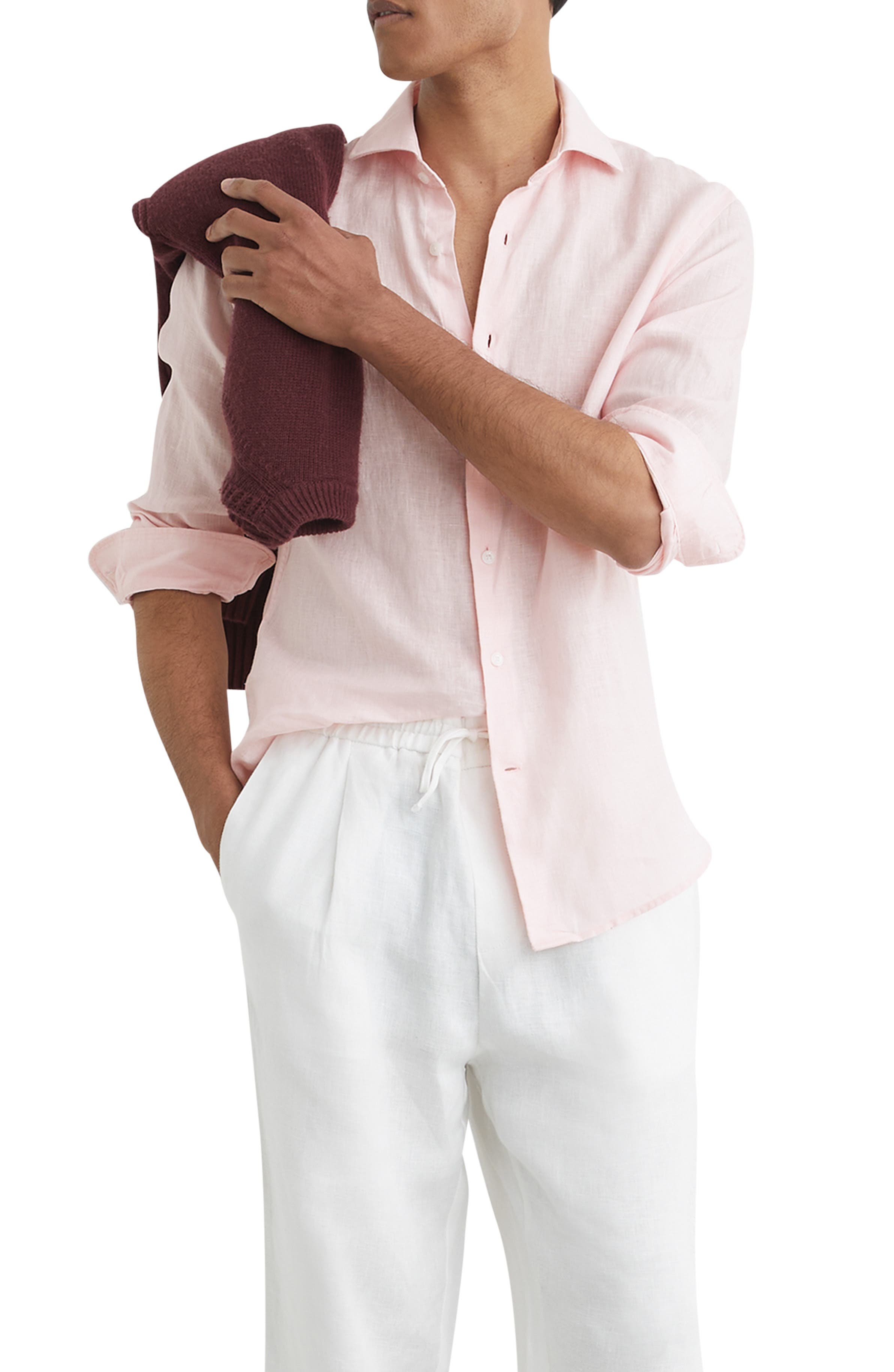 Ruban Regular Fit Solid Linen Button-Up Shirt - image 2