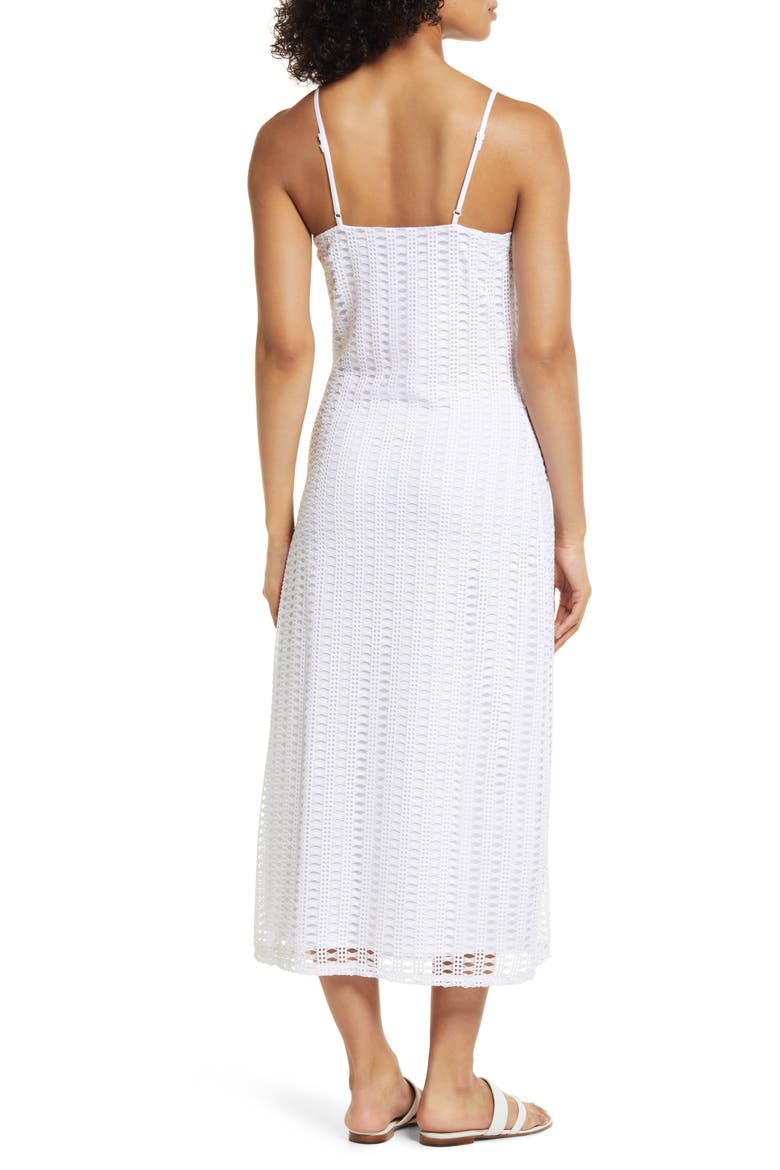 Blake Crochet Midi Dress, Alternate, color, BRIGHT WHITE