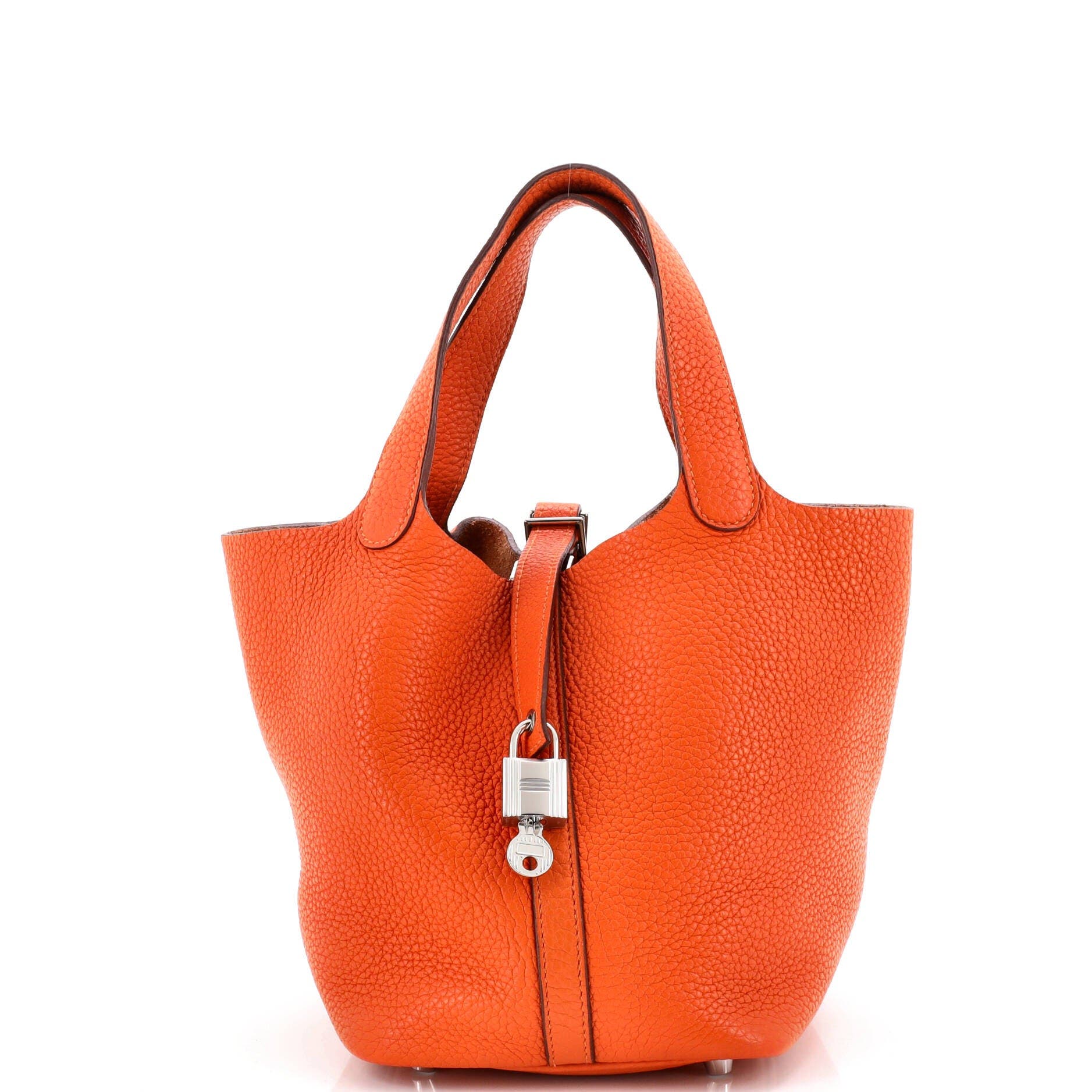 Picotin Lock Bag Clemence PM, Main, color, Orange