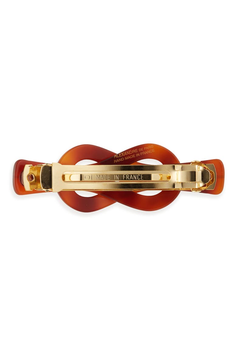 Knotty Barrette, Alternate, color, TORTOISE BROWN