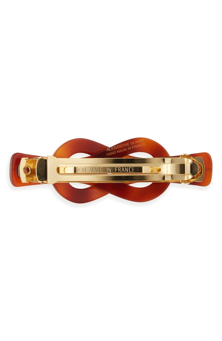 Alexandre de Paris Tortoiseshell Pattern Barrette, Alternate, color, Tortoise Brown