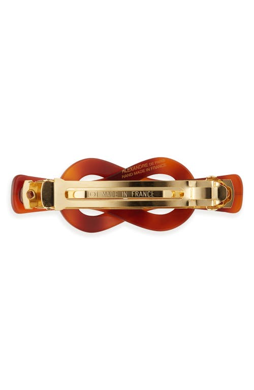 Alexandre De Paris Tortoiseshell Pattern Barrette In Brown
