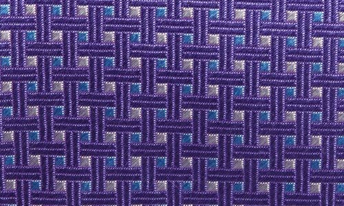 David Donahue Neat Square Silk Tie In Purple