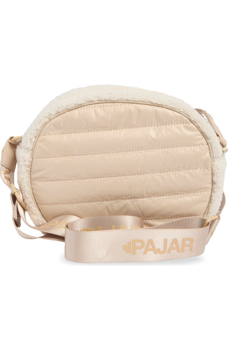 Pajar Circle Faux Shearling Crossbody Bag, Alternate, color,