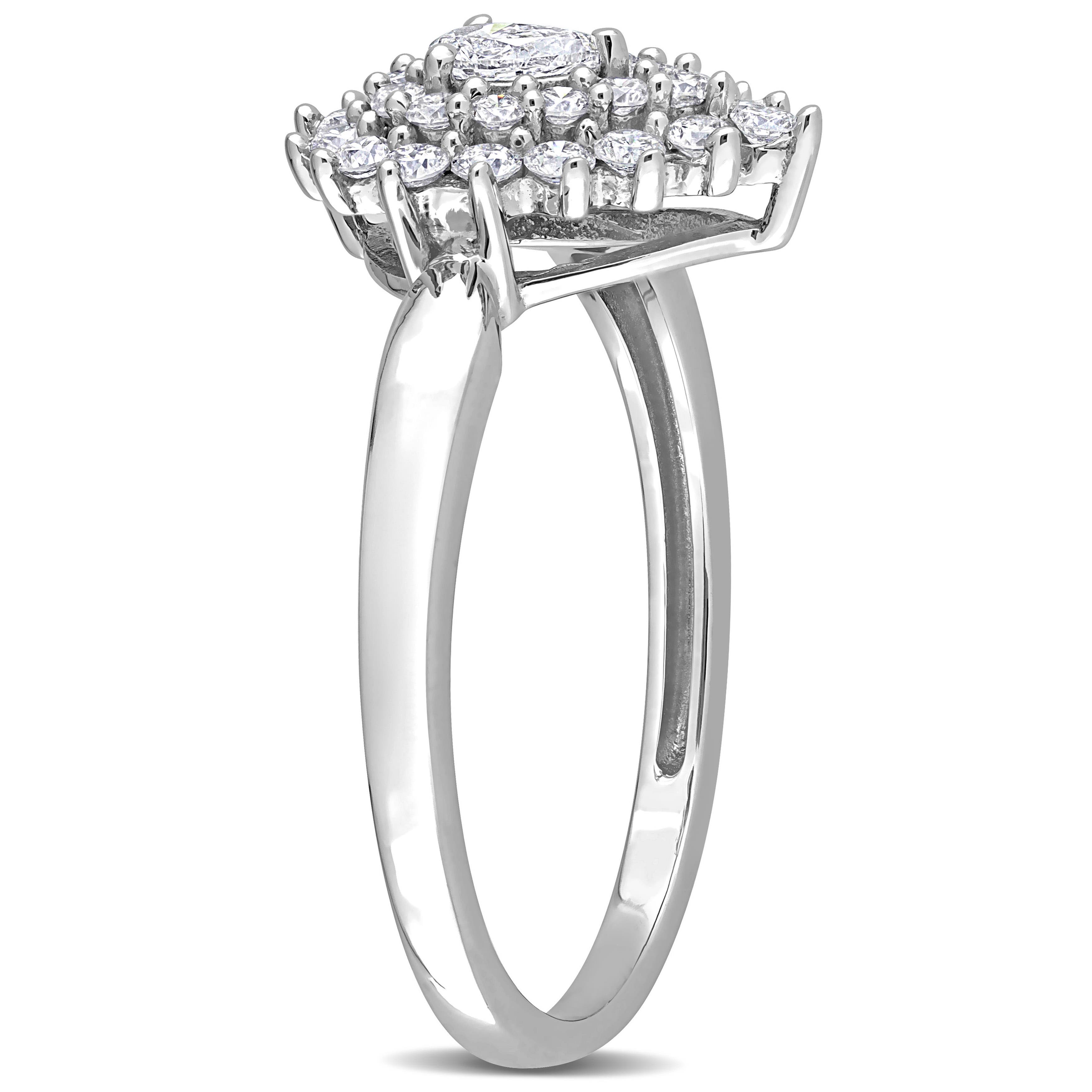 Julianna B. 1/2 CTW Diamond Graduated Halo Ring 14k (Women) | Nordstrom