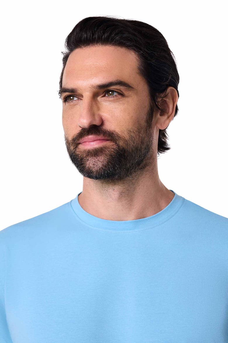 Men's Morada Short Sleeve T-Shirt, UPF 50+ Sun Protection, Alternate, color, Arctic Blue