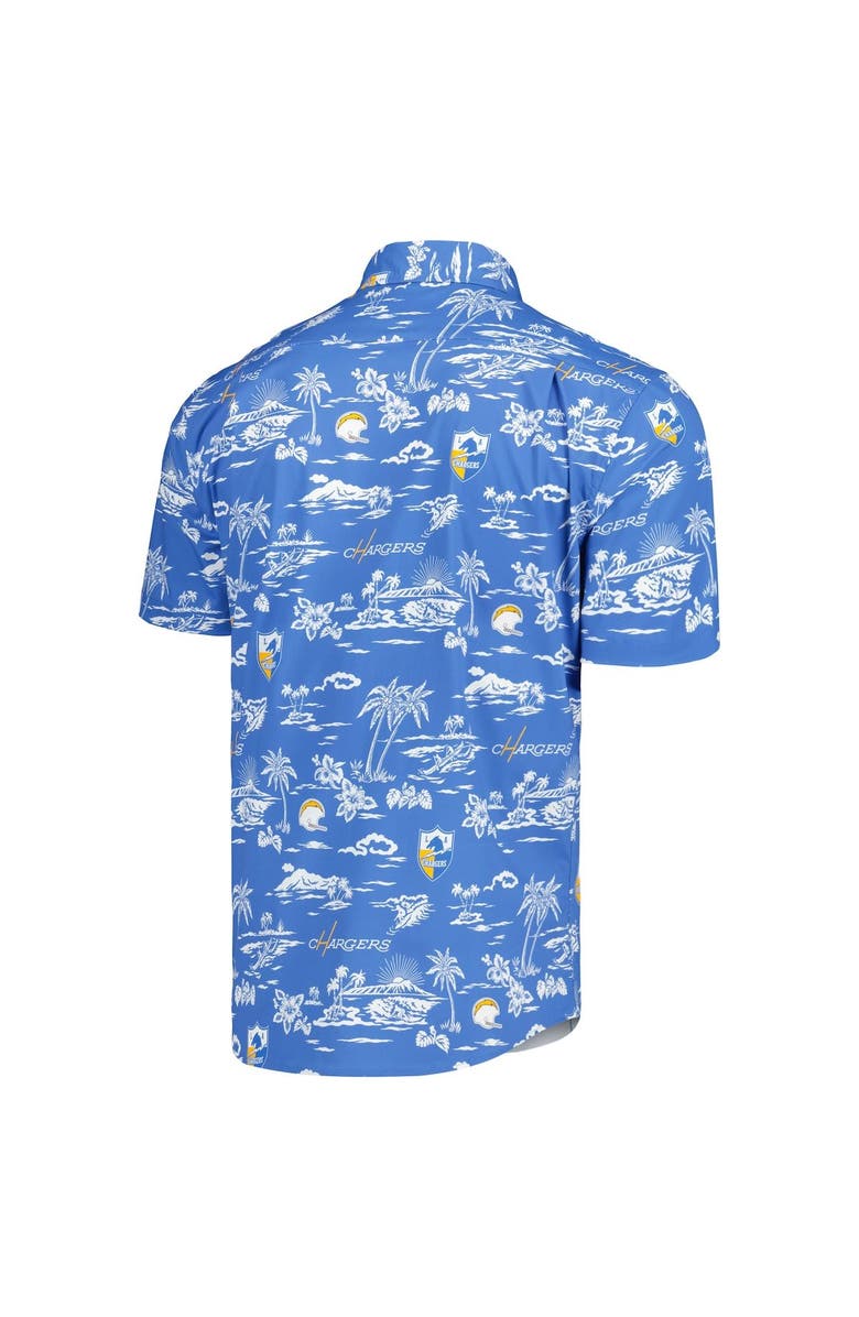 Reyn Spooner Men's Reyn Spooner Powder Blue Los Angeles Chargers Throwback Kekai Print Button-Up Shirt, Alternate, color, Powder Blue