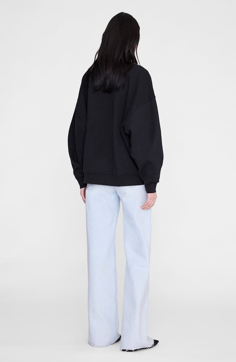 ANINE BING Miles Collegiate Sweatshirt, Alternate, color, Vintage Black