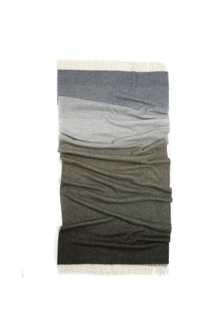 Whisper Ombre Merino Wool Throw, Alternate, color, Moss